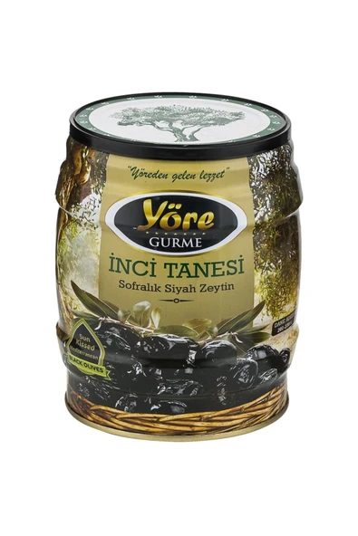 Yöre Gurme Inci Tanesi Yağlı Sele Siyah Zeytin 750 gr Teneke
