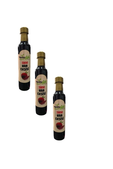 Happy Life Gurme %100 Nar Ekşisi 250 ml X 3 Adet