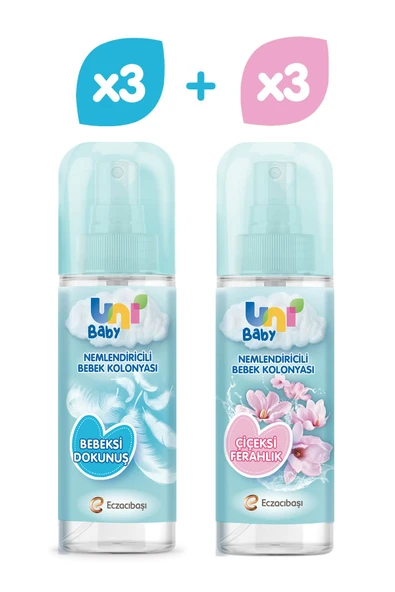 Uni Baby Bebeksi Ve Çiceksi Kokular Kolonya 3 Lü 150 ml