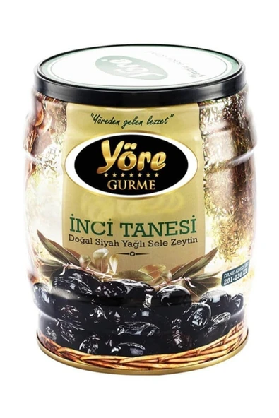 Yöre Gurme Inci Tanesi Yağlı Sele Siyah Zeytin 750 gr Teneke - 3
