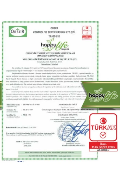 Happy Life Organik Tam Buğday Unu 1000 gr K1 - 2