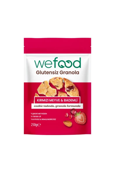 Wefood Glutensiz Granola Kırmızı Meyve & Bademli 250 gr