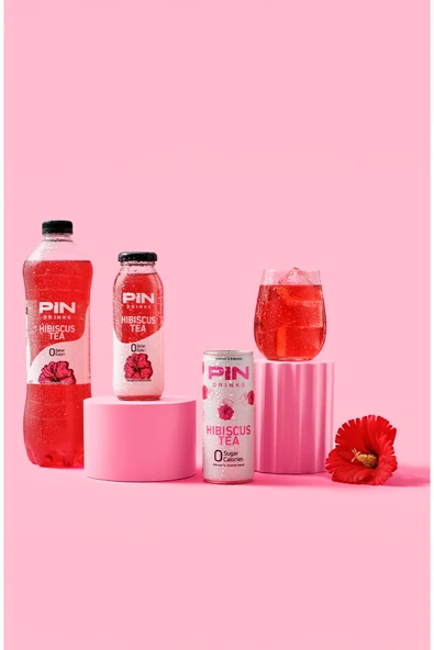 Pin Hibiskus Çayı - Şekersiz & Kalorisiz 1 Litre X 6 Adet - 2