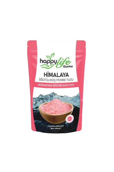 Happy Life HAPPY LİFE GURME HİMALAYA TUZU ÖĞÜTÜLMÜŞ PEMBE 500 GR ürün görseli