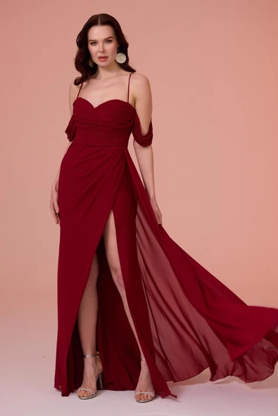 ELBISE UZUN ASKILI ŞİFON ürün görseli 1