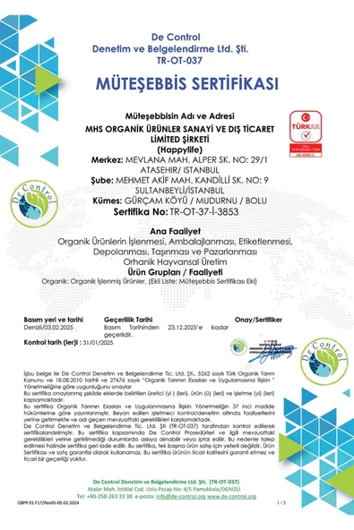 Happy Life HAPPY LİFE ORGANİK ÜZÜM SİRKESİ 500ML X 3 ADET - 2