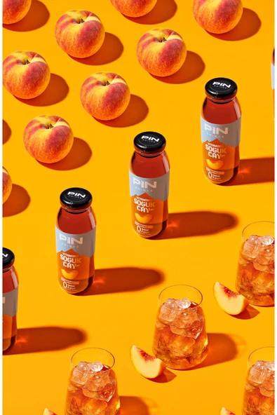 Pin Şeftali Aromalı Soğuk Çay - Şekersiz & Kalorisiz 250ml X 12 Adet Ice Tea - 2
