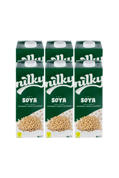 NİLKY Nilky Soya Sütü Laktosuz Vegan Glütensiz 6x1 - 1