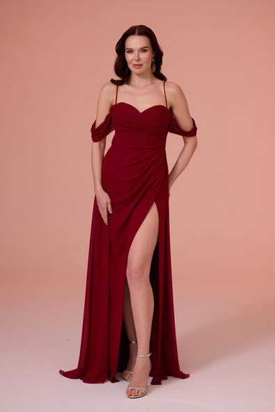 ELBISE UZUN ASKILI ŞİFON - Resim 3