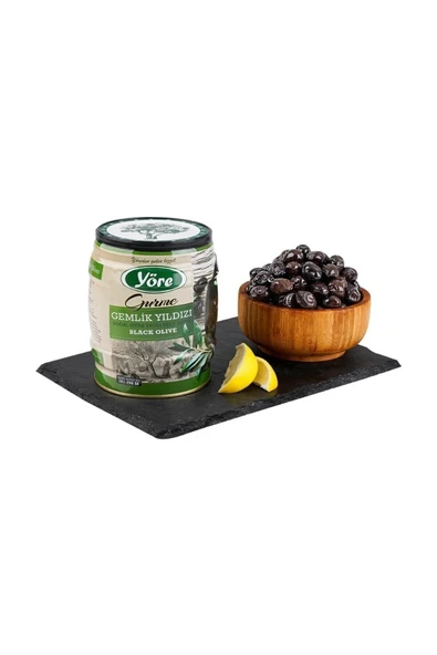 Yöre Gemlik Yıldızı Yağlı Sele Jumbo Siyah Zeytin 750 gr Teneke - 3