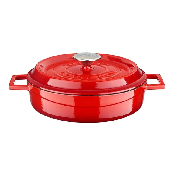 Lava Döküm Çok Amaçlı Yayvan Tencere Döküm Demir Yekpare Kulplu Edition Serisi Çap(Ø)24cm. ürün görseli