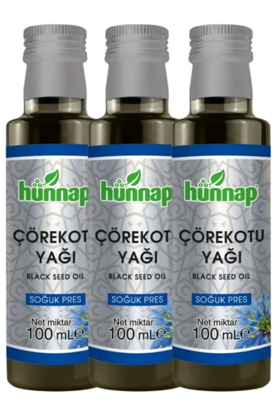 Hünnap Çörek Otu Yağı 100 ml x 3 Adet