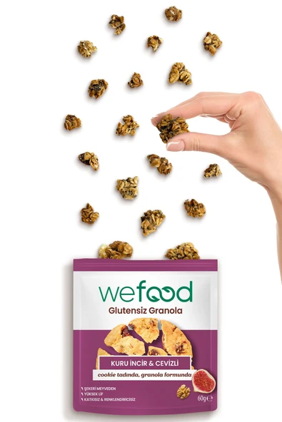 Wefood Glutensiz Granola Bites Kuru İncir & Cevizli 60 gr 3'lü - 2