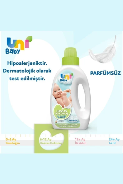 Uni Baby Hassas Çamaşır Deterjanı 1500 ml X 2 Adet - 4
