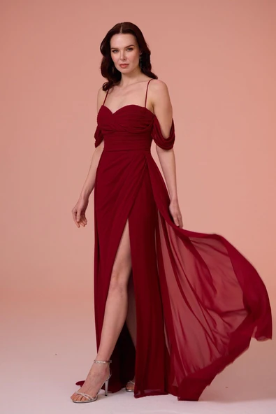 ELBISE UZUN ASKILI ŞİFON - Resim 4