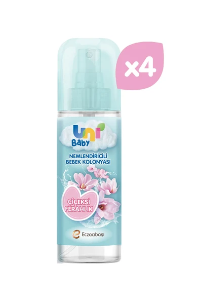 Uni Baby Kolonya Çiçeksi Kokular 150 ml X 4 Adet