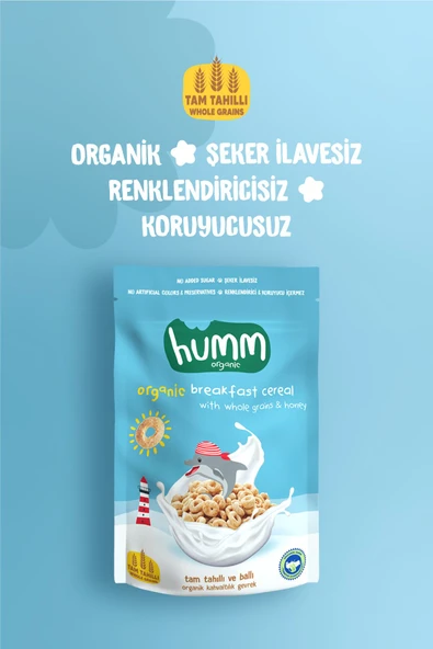 Humm Organic Organik Tam Tahıllı Ve Ballı Kahvaltılık Gevrek Atıştırmalık Paketi - 4 Adet - 3