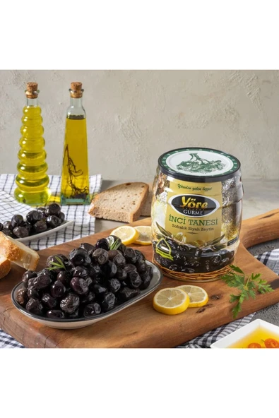 Yöre Gurme Inci Tanesi Yağlı Sele Siyah Zeytin 750 gr Teneke - 2