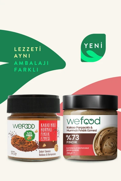 Wefood Kakao Nibli Hurmalı Fındık Ezmesi 200 gr - 3