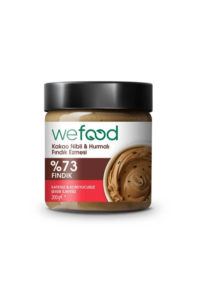 Wefood Kakao Nibli Hurmalı Fındık Ezmesi 200 gr