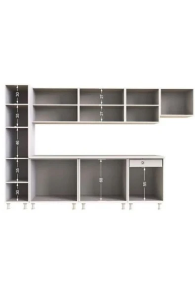 Tdesigno Ayaz Kiler Dolabı 40 cm Antrasit - Resim 2