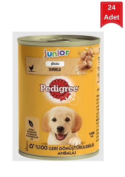 Pedigree Puppy Tavuk Etli Yavru Köpek Konservesi 400 Gr 24 Adet