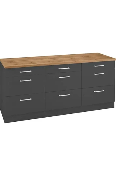 Tdesigno Lidya 9 Çekmeceli -Mutfak Dolabı-Çok Amaçlı Dolap-Alt Modül-180cm ürün görseli