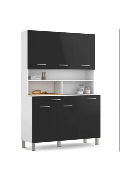 Tdesigno Liebe Çok Amaçlı Dolap-Mikrodalga-Erzak-Airfryer-Mutfak-Kiler Dolabı-Kahve Köşesi-Beyaz-120CM - Resim 2
