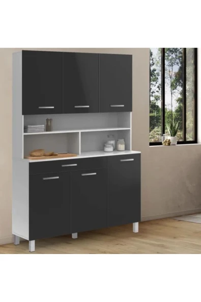 Tdesigno Liebe Çok Amaçlı Dolap-Mikrodalga-Erzak-Airfryer-Mutfak-Kiler Dolabı-Kahve Köşesi-Beyaz-120CM ürün görseli