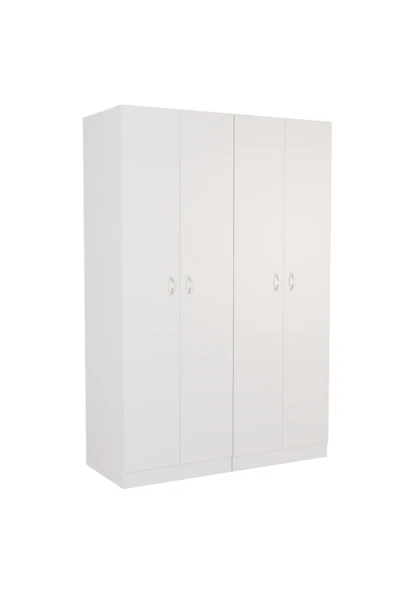 Tdesigno Gümüş Giyinme Dolabı - Çok Amaçlı Dolap - Gardırop 180 Cm-4 Kapaklı - Resim 3