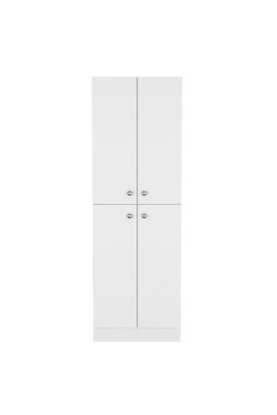 Tdesigno Feza Çok Amaçlı Dolap,5 Raflı, 4 Kapaklı Mutfak Dolabı Kiler Dolabı Banyo Dolabı-60cm - Resim 6