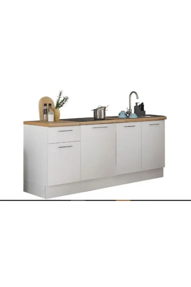 Tdesigno Agora Mutfak 4 Kapaklı-1 Çekmeceli Alt Modül -180 cm - Tezgah Dahil - Resim 2