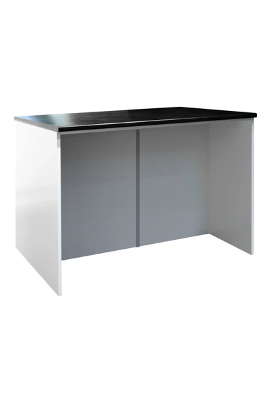 Tdesigno Kalypso Mutfak Adası Alt Modül 120 cm Beyaz -Antrasit Tezgah Dahil - 4