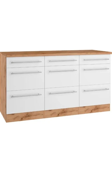 Tdesigno Aya Mutfak 9 Çekmeceli Alt Modül -180 cm - Çok Amaçlı Dolap -Tezgah Dahil