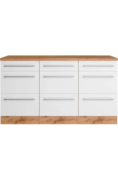 Tdesigno Aya Mutfak 9 Çekmeceli Alt Modül -180 cm - Çok Amaçlı Dolap -Tezgah Dahil - 2