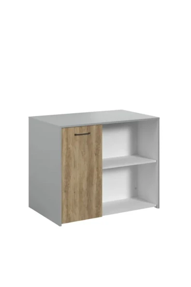 Tdesigno Karya Mutfak Adası -Alt Modül-1 Kapaklı- 100 cm Beyaz -Tezgah Dahil - 4