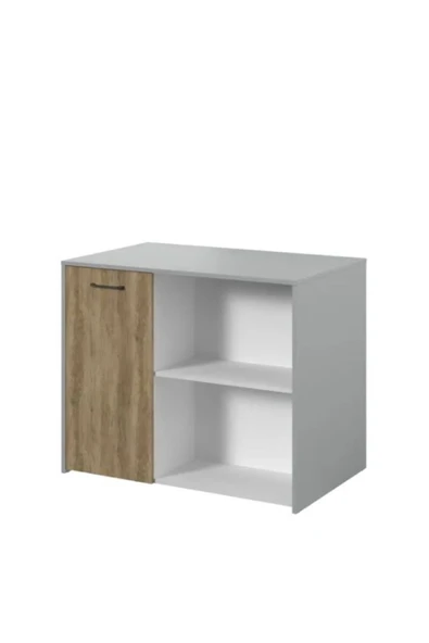 Tdesigno Karya Mutfak Adası -Alt Modül-1 Kapaklı- 100 cm Beyaz -Tezgah Dahil - 6