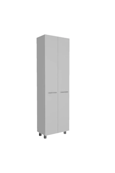 Tdesigno Sırma Çok Amaçlı Dolap,5 Raflı, 2 Kapaklı Mutfak Dolabı Kiler Dolabı Banyo Dolabı-60cm - Resim 2