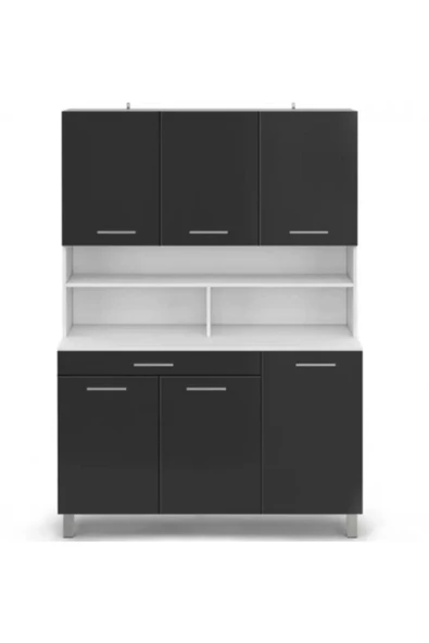 Tdesigno Liebe Çok Amaçlı Dolap-Mikrodalga-Erzak-Airfryer-Mutfak-Kiler Dolabı-Kahve Köşesi-Beyaz-120CM - Resim 3