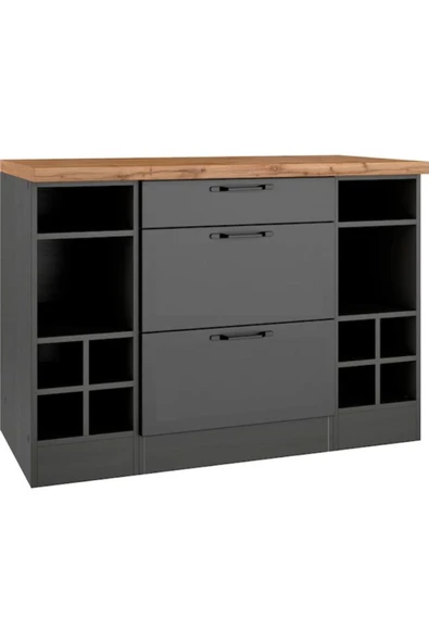 Tdesigno İyonya 3 Çekmeceli -Mutfak Dolabı-Çok Amaçlı Dolap-Alt Modül-120cm - Resim 2