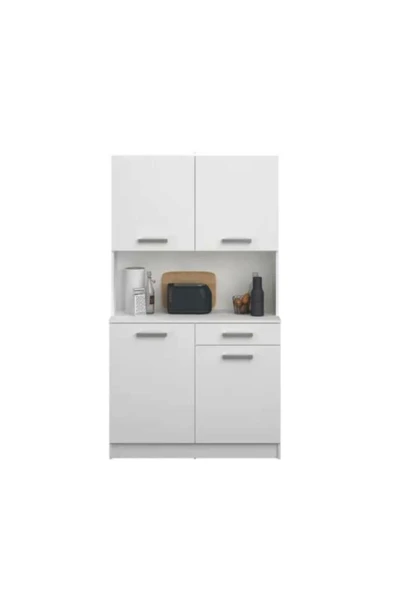 Tdesigno Arslan Çok Amaçlı Dolap-Mikrodalga-Erzak-Airfryer-Mutfak-Kiler Dolabı-Kahve Köşesi-Beyaz-100CM ürün görseli