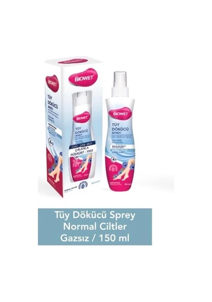 Biowet Tüy Dökücü Gazsız Sprey Kadın Normal Ciltler 150 ml ürün görseli