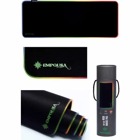Inca IMP-022 770*295*3mm,Işıklı oyuncu mouse pad, siyah - Resim 2