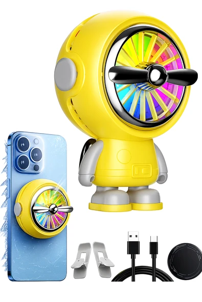 QASUL Sevimli Mobil Oyunlar İçin Telefon Soğutma Fanı iOS Android Uyumlu Sessiz ve Güçlü Soğutma - 7