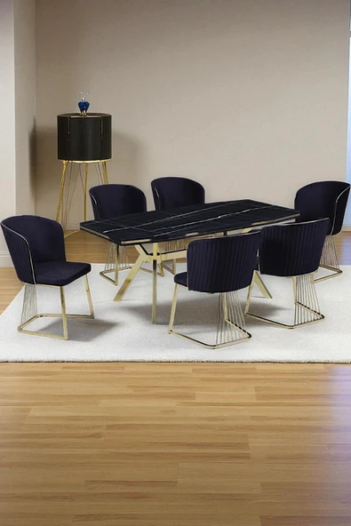 Miralay Metal Taslı Masa Ayağı - Gold - 3