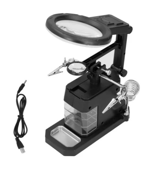 WellHise WH-803 Masa Üstü Lehim Yardımcı Standı ve Büyüteçli Lamba - 2