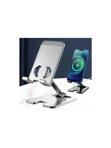 Ayarlanabilir Cep Telefonu Standı Katlanabilir Tok Alüminyum Masaüstü Telefon Tutucu Kaliteli Malzeme Universal Telefon Tutucu XK040 - 2
