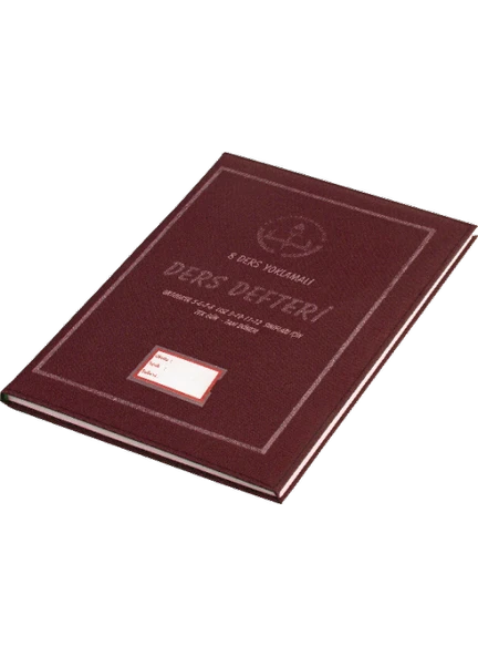 Ders Defteri 8 Dersli Yoklamalı Ciltli Tek Gün 25X35 Ebatında - 4 adet ürün görseli