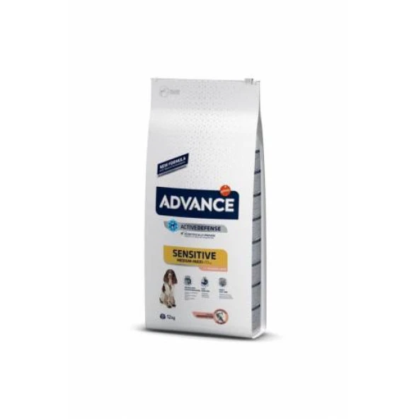 Advance Sensitive Medium Maxi Somonlu Köpek Maması 12 Kg
