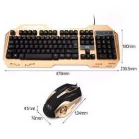 Polygold PG-8014 Işıklı Oyuncu Q Klavye Mouse Seti - ALTIN - 3